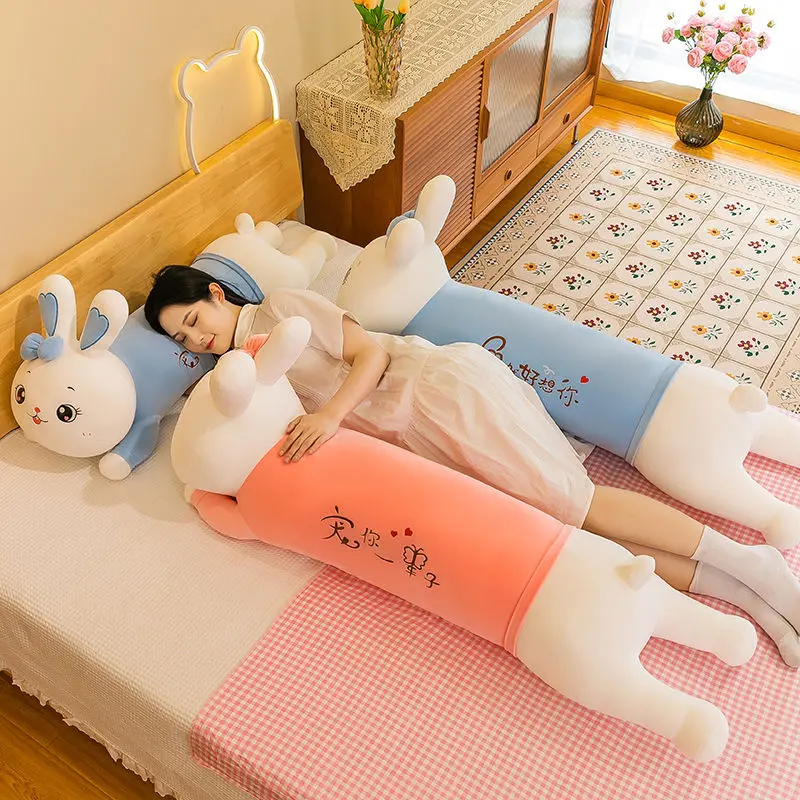 Gối Thỏ Nằm, Đồ Chơi Nhồi Bông Dễ Thương, Búp Bê Ragdoll, Gối Ngủ Dài, Quà Sinh Nhật, Thích Hợp Cho Bạn Gái 3