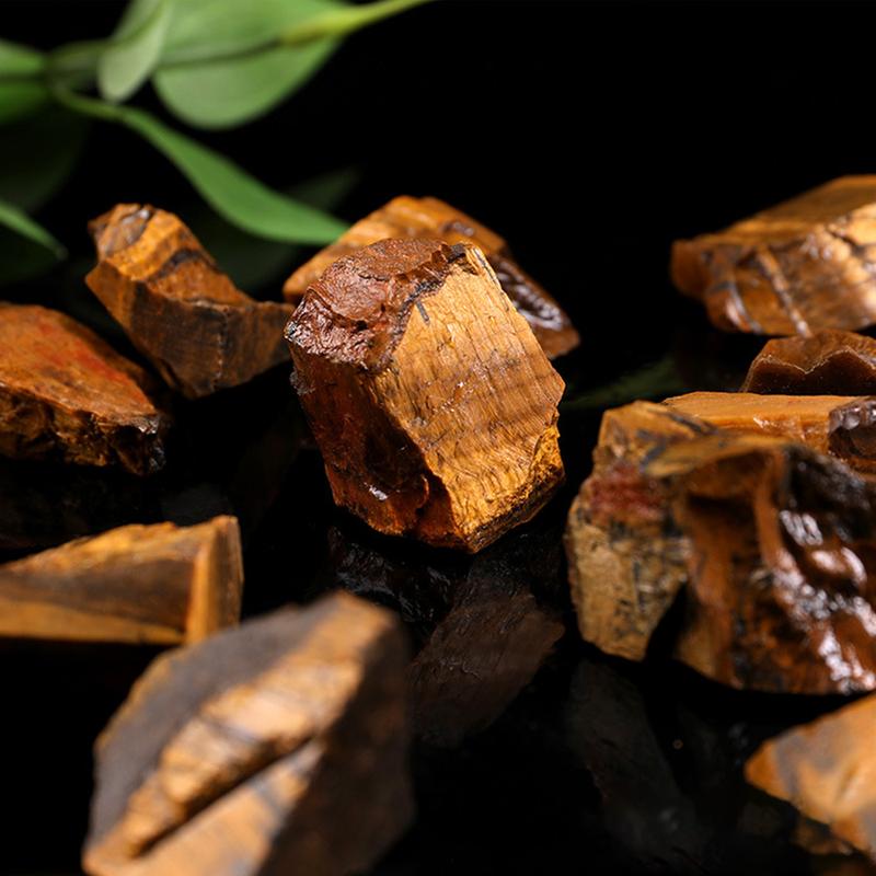 Batu Kuarza Mata Harimau, Alamiah, Mineral Kasar, Batu Mentah, Spesimen Mineral Kuning, 50-200g, Sesuai untuk Hiasan Akuarium dan Landskap, Batu Mentah 2