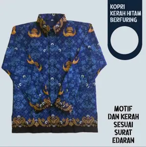 Baju Korpri Laki Laki Terbaru Krah Hitam Katun C40s Kemeja Kerja Cowok