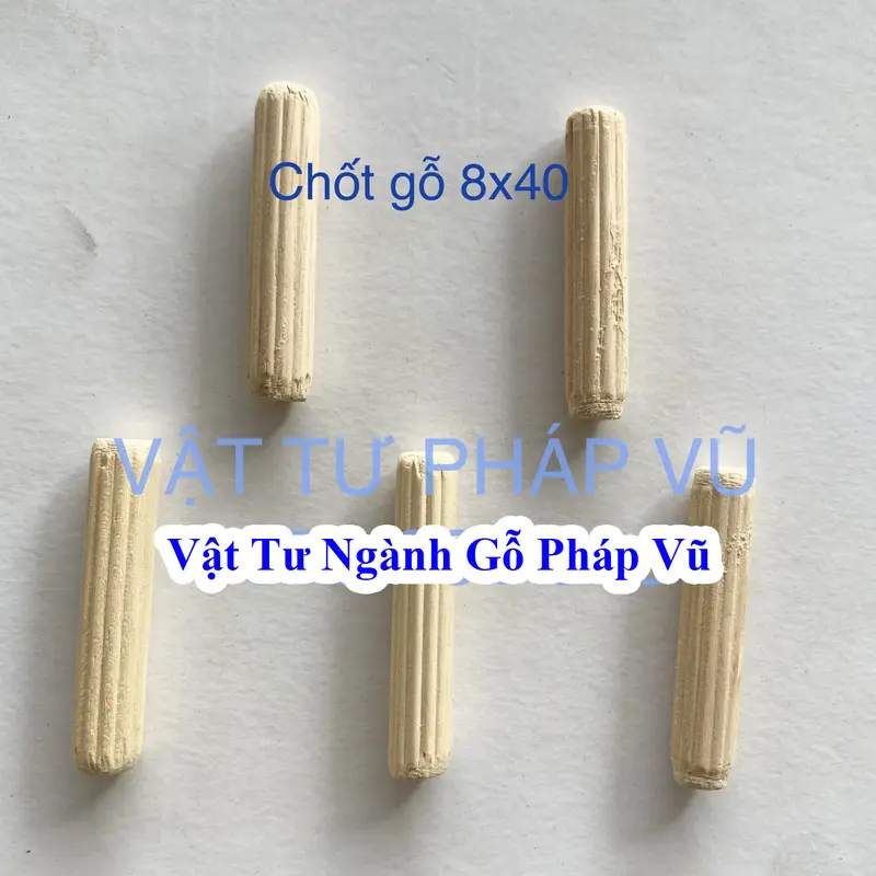 Chốt gỗ tròn, liên kết, ghép mộng, làm nhà mô hình gỗ cao su [200-500 cái/bịch] 1
