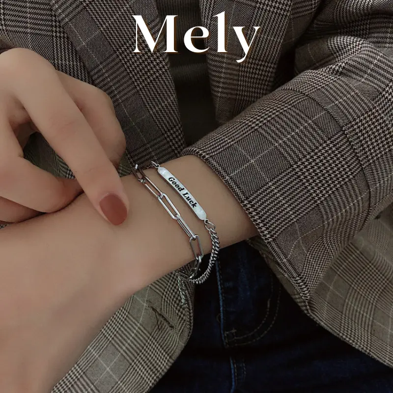 [KHÔNG ĐEN GỈ] Vòng tay thép titan không gỉ unisex cá tính - Mely CT04