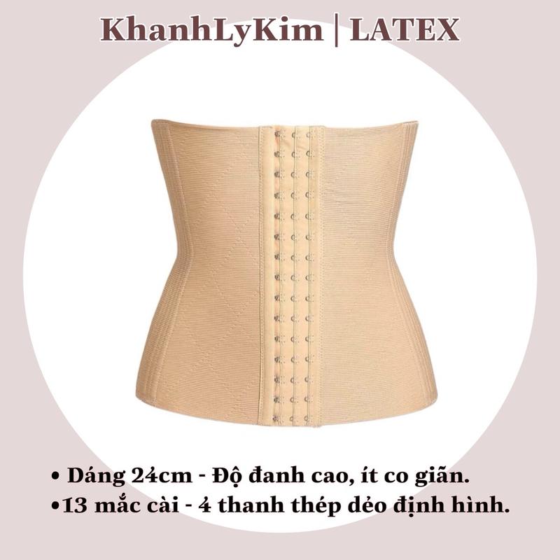 ĐAI LATEX 24cm ĐỊNH HÌNH EO, CHẤT LIỆU COTTON ÍT CO GIÃN, ĐỘ ĐANH CAO 0