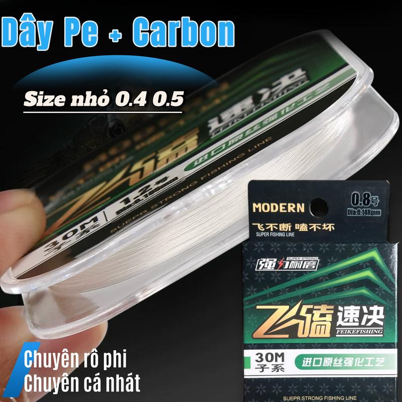 Dây Câu Cá, Câu Đài Dây thẻo Pe siêu mảnh, siêu mịn chuyên câu rô phi, nhát.  Fang Fishing Đi Câu Bắt Cá cước DC15