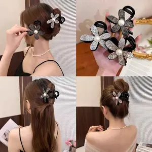 Jepit Rambut Korea Premium Jedai Bunga Manik Kristal Mutiara Wanita ELegan High Quality Clips