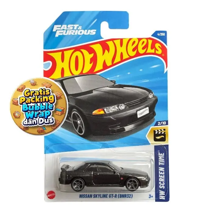 Hotwheels Fast Furious Nissan Skyline GT-R BNR32 Hitam Lot A 2025 Toy Diecast