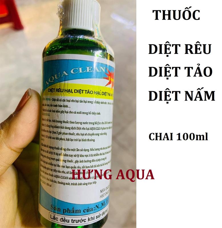 Thuốc diệt rêu, diệt rêu bể cá, diệt tảo, diệt nấm, xử lý rêu hại cho hồ cá, hồ thủy sinh (hiệu quả vượt trội)