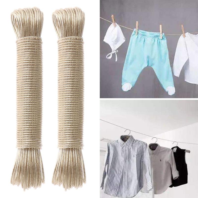 Product Introduction of High Quality Plastic Coated Clothes Line Storage Strap 20m Laundry Drying Line Strong Steel Clothesline Rope Laundry Drying 10