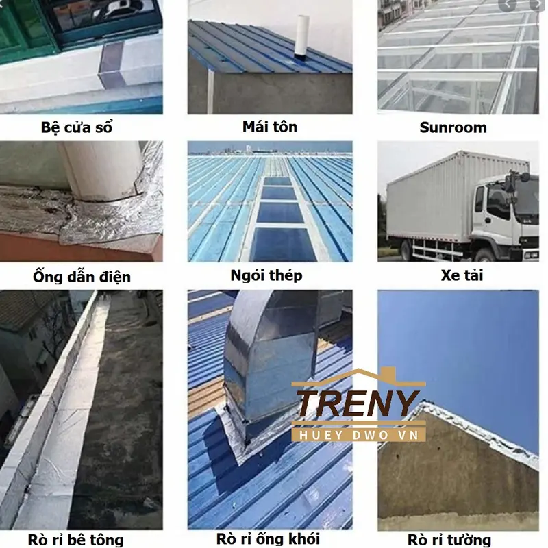 BUTYL - keo dán đa năng, keo dán chống thấm, dán được đa dạng bề mặt: mái tôn, ống nước, tường - gạch 2