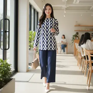 READY STOCK ALUNA - SETELAN WANITA V LD 120 CELANA LURUS DAN ATASAN BELAHAN KIRI DAN KANAN OVERSIZE WANITA