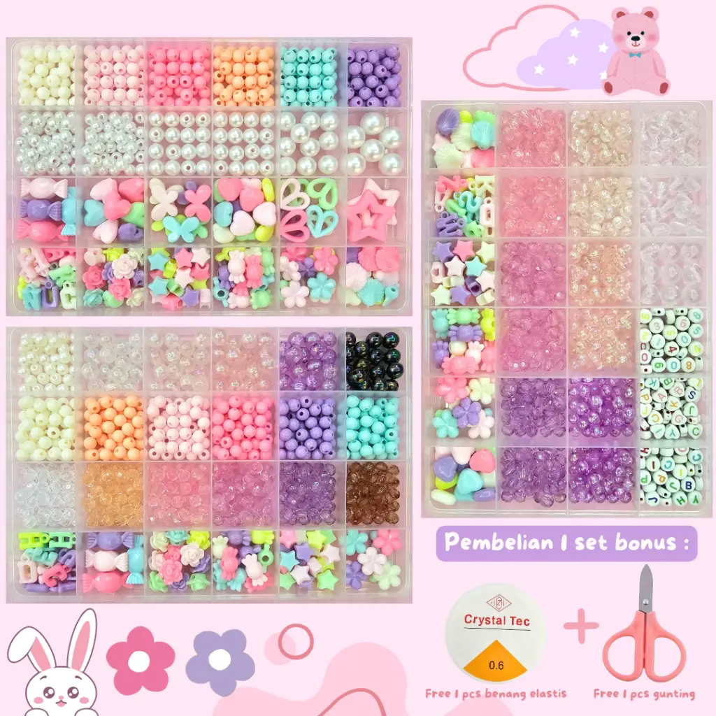 DIY Meronce Manik Manik Mainan Edukasi Anak - SM017 Kerajinan Kamera Toys