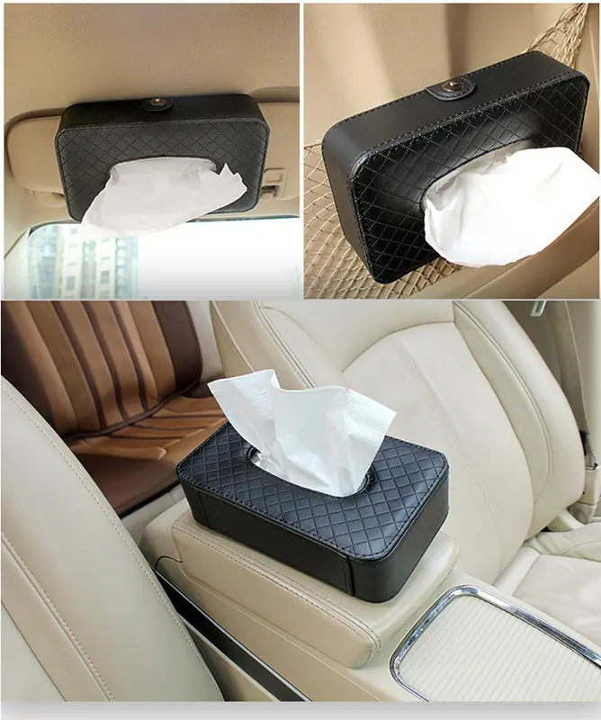 【Large】Tempat Tisu Mobil / Kotak Tissue Mobil Gantung Wadah Tisu Aesthetic Mobil Car Visor Box Organizer 7