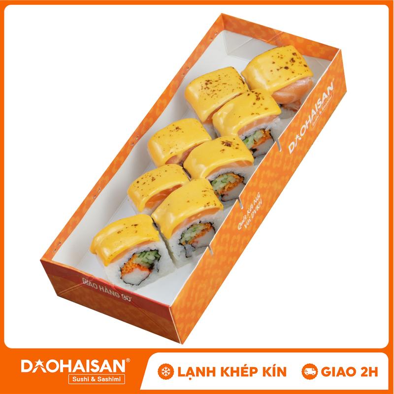 [HCM - Giao 2H] Sushi Maki Cá Hồi Cheese - Phần 8 Viên Cơm Cuộn - Bao Gồm Gia Vị Ăn Kèm - Đảo Hải Sản - Food