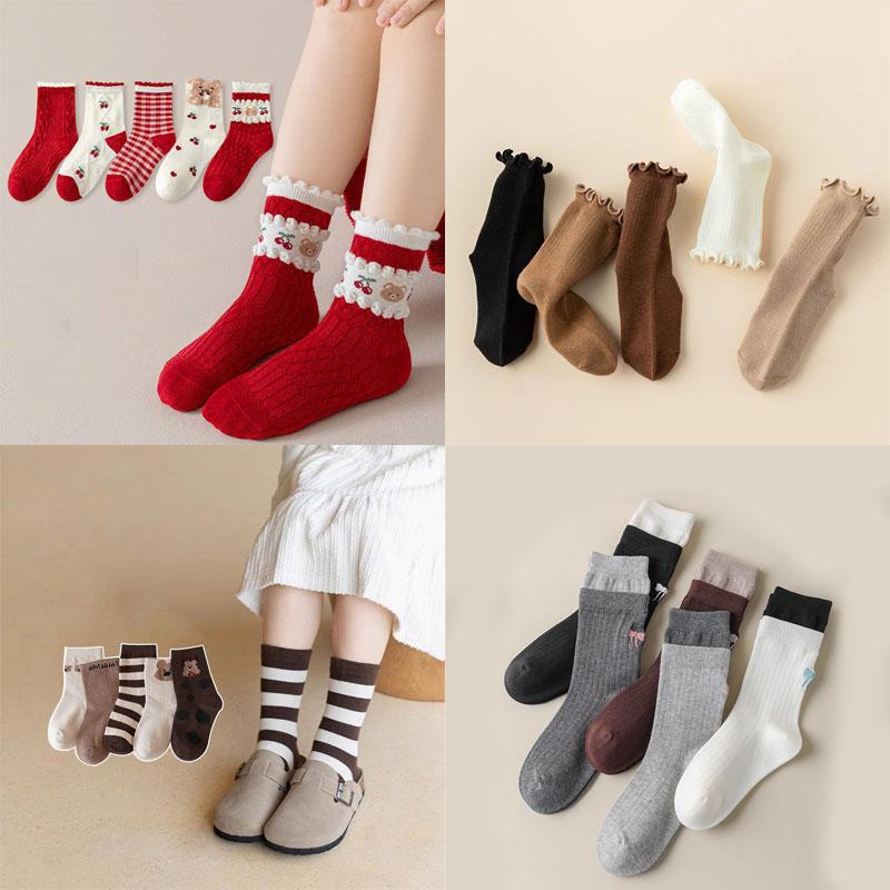 Set 5 đôi tất cho bé trai bé gái, tất vớ len mềm mại mùa thu, mùa đông cho bé 3-12 tuổi ( mẫu mới về )