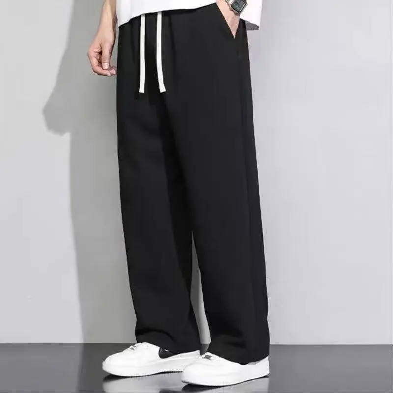 Loose Straight Pants Men's Autumn Solid Color Wide Leg Sweatpants Sports All-Match Japanese Style Oversized Casual Trousers