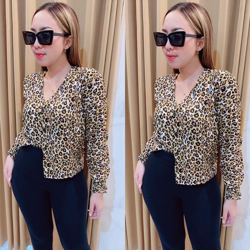 Product Introduction of Grosir Natalia | BK Lyona Material Rayon Baju  Atasan  Wanita  Casual  Motif Leopard 10