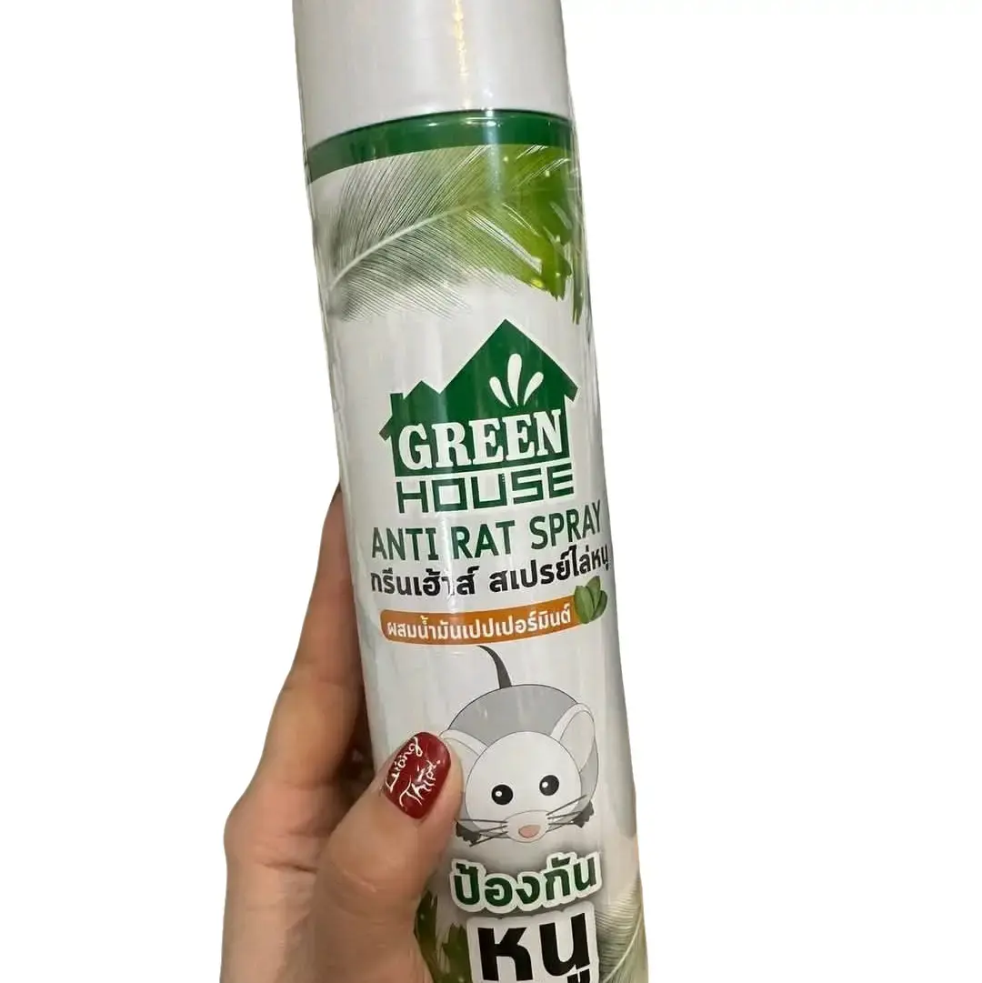 XỊT CHUỘT THAILAN phiên bản mới mùi trà xanh không gây khó chịu, xịt gần xe máy,oto,trong nhà, bất cứ chỗ nào chuột hay đi