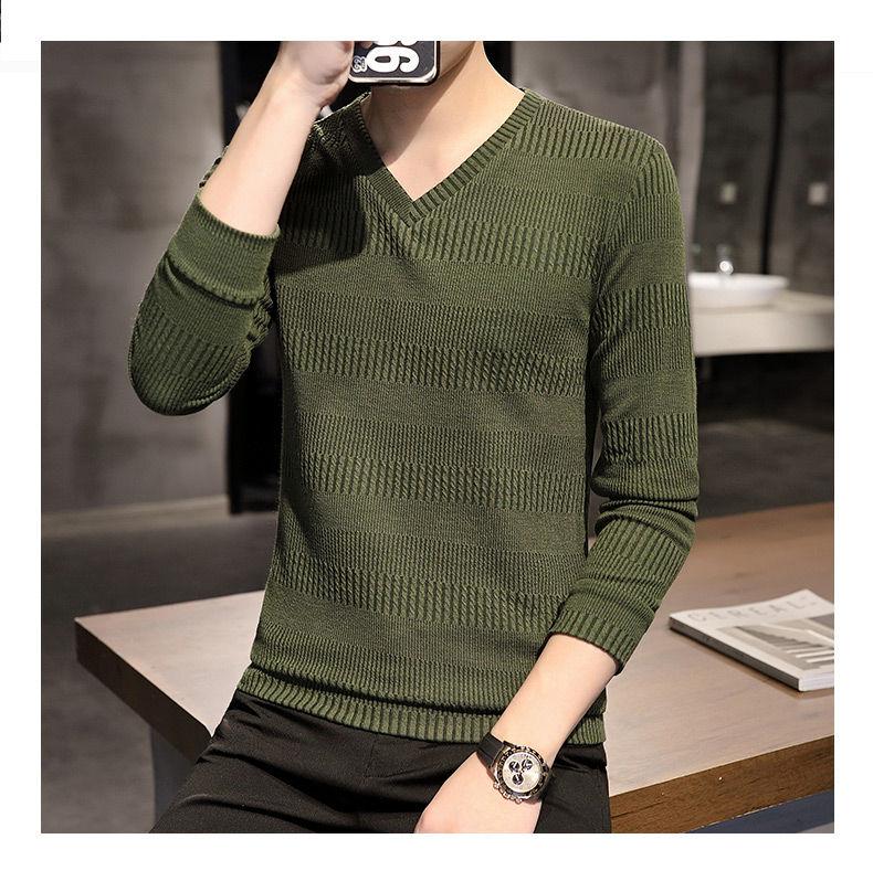 Product Introduction of Áo Thun Dài Tay, Dành Cho Nam Giới, Mùa Xuân Và Mùa Thu, Áo Len Trẻ Trung, Cổ Chữ V, Mỏng, Quần Áo Mùa Thu, Thường Ngày Bên Trong, Có Cổ Áo Gà, 2022 8