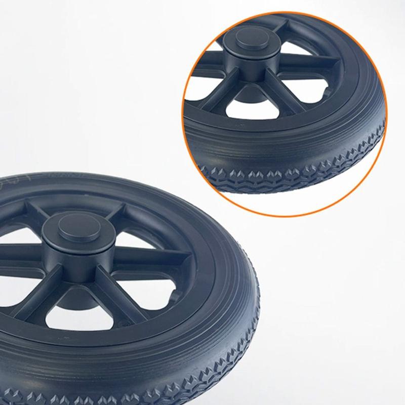 Flexible 12Inch Shopping Cart Wheels Wear-resistant Anti Slip Travelling Trolley Caster Replacement Wheelchair Rear-wheel Castor Wheelchair Accessories 3