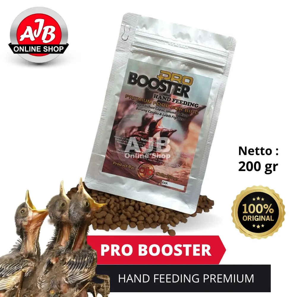 PRO BOOSTER Hand Feeding Pakan Lolohan Anakan Murai Batu Premium High Nutrisi isi 200gr PBHF
