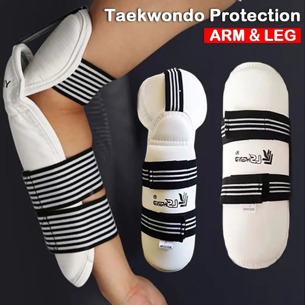 Martial Arts PU Leather Taekwondo Protective Gear Ankle Protection Sports Safety Karate Leg Protection Full Set Comfortable Fighting Arm Guards Muay Thai
