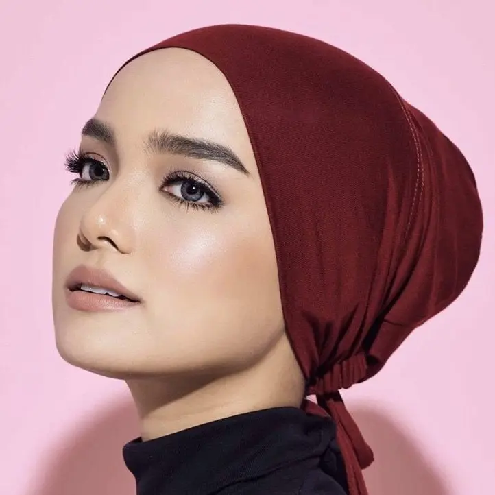 Tudung Inner warda tali Snowcap Cotton/  Adjustable Tie Back Modal Elastic Strap Bottom Cap/ Inner Warda Tali Wanita Kapas Grey Underscarves feverglam innersanggul inner tali