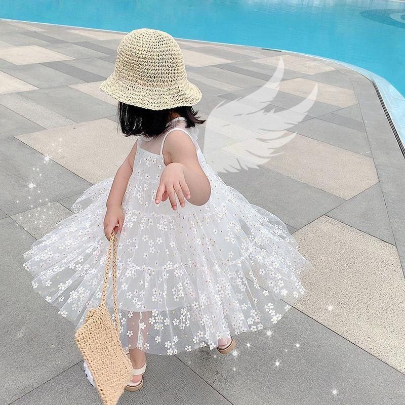 Girls' Dress Summer Dress 2024 New Korean Style Western Style Children Toddler Summer Baby Princess Dress Vest Dress 1