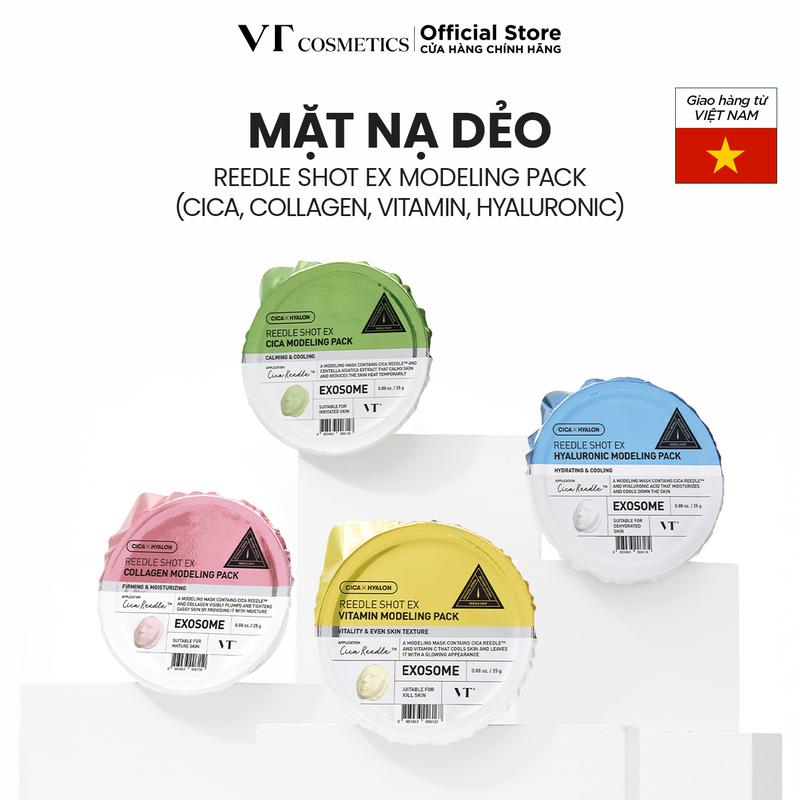 [VT Cosmetics] Mặt nạ dẻo VT REEDLE SHOT EX MODELING PACK (CICA/COLLAGEN/VITAMIN/HYALURONIC) - 25g 0