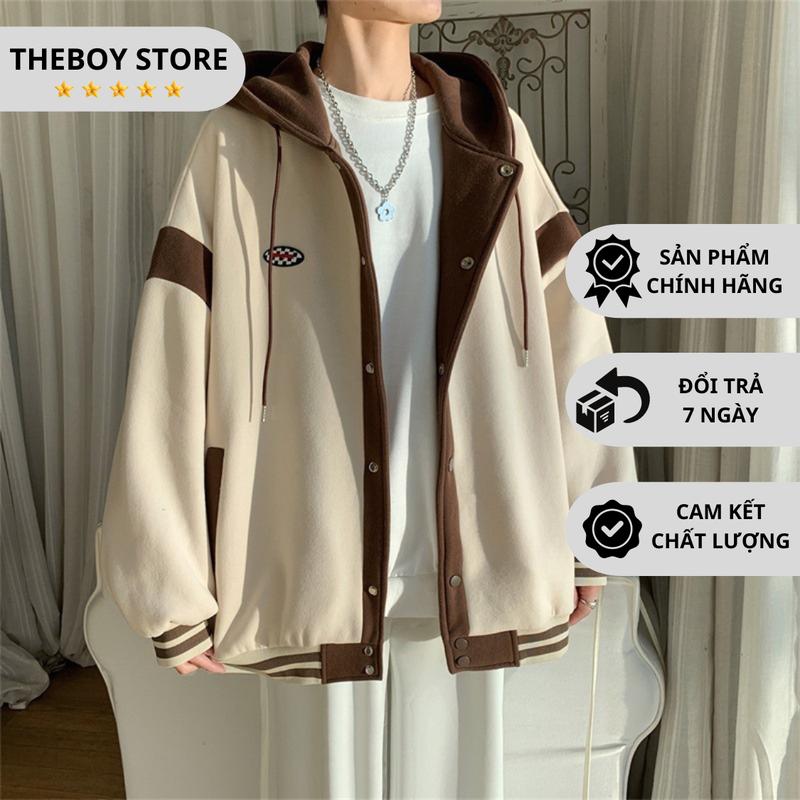 Áo Khoác Hoodie Nút Bấm Tay Dài Phú Hợp Nam Nữ Chất Nỉ Bông Dày Mịn - TheBoy Store