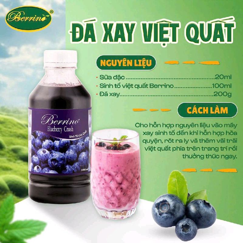 Sinh Tố Việt Quất Berrino chai 1000ml
