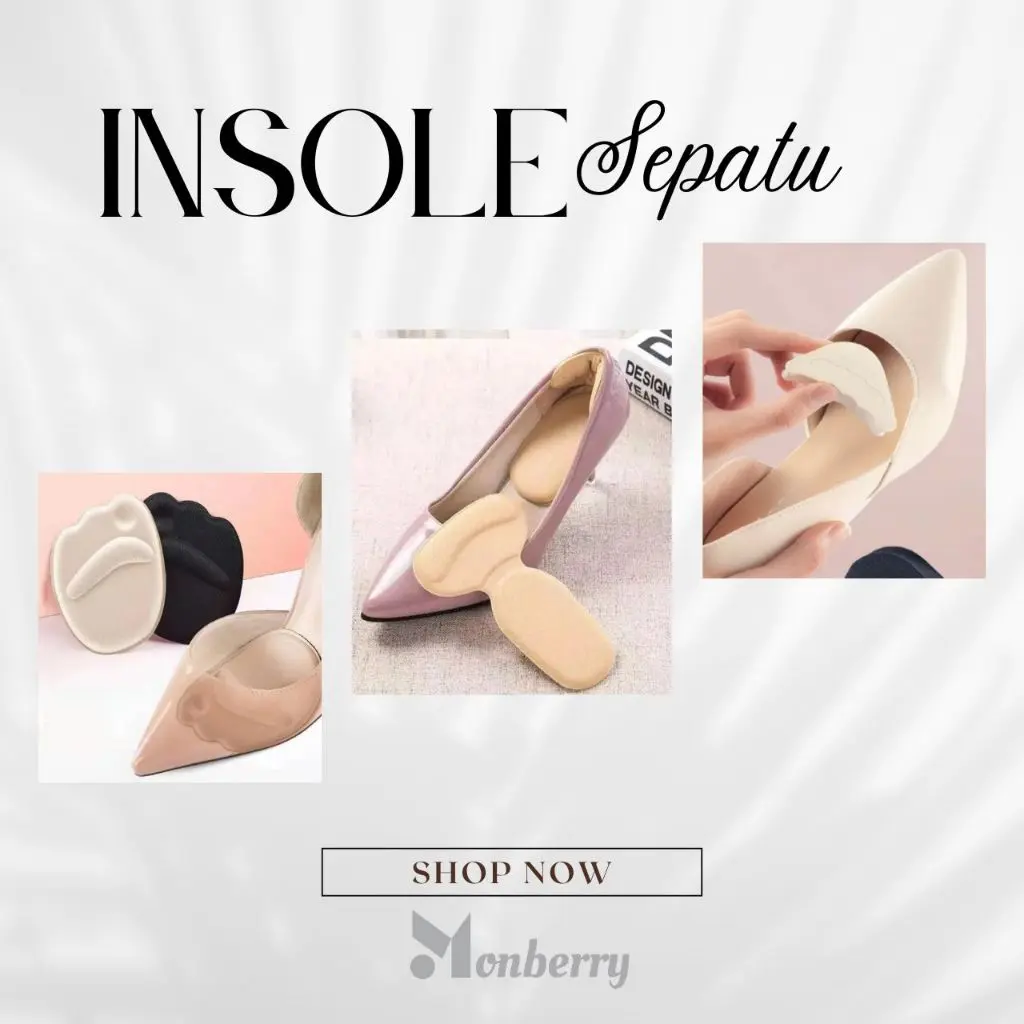 Insole Bantalan Sepatu Monberry Pelindung Alas Kaki Sepatu Depan Tumit T Shaped Anti Lecet Kebesaran Sol Dalam High Heels Pad Pelindung Busa Sponge 2Pcs Sepasang Pria Wanita