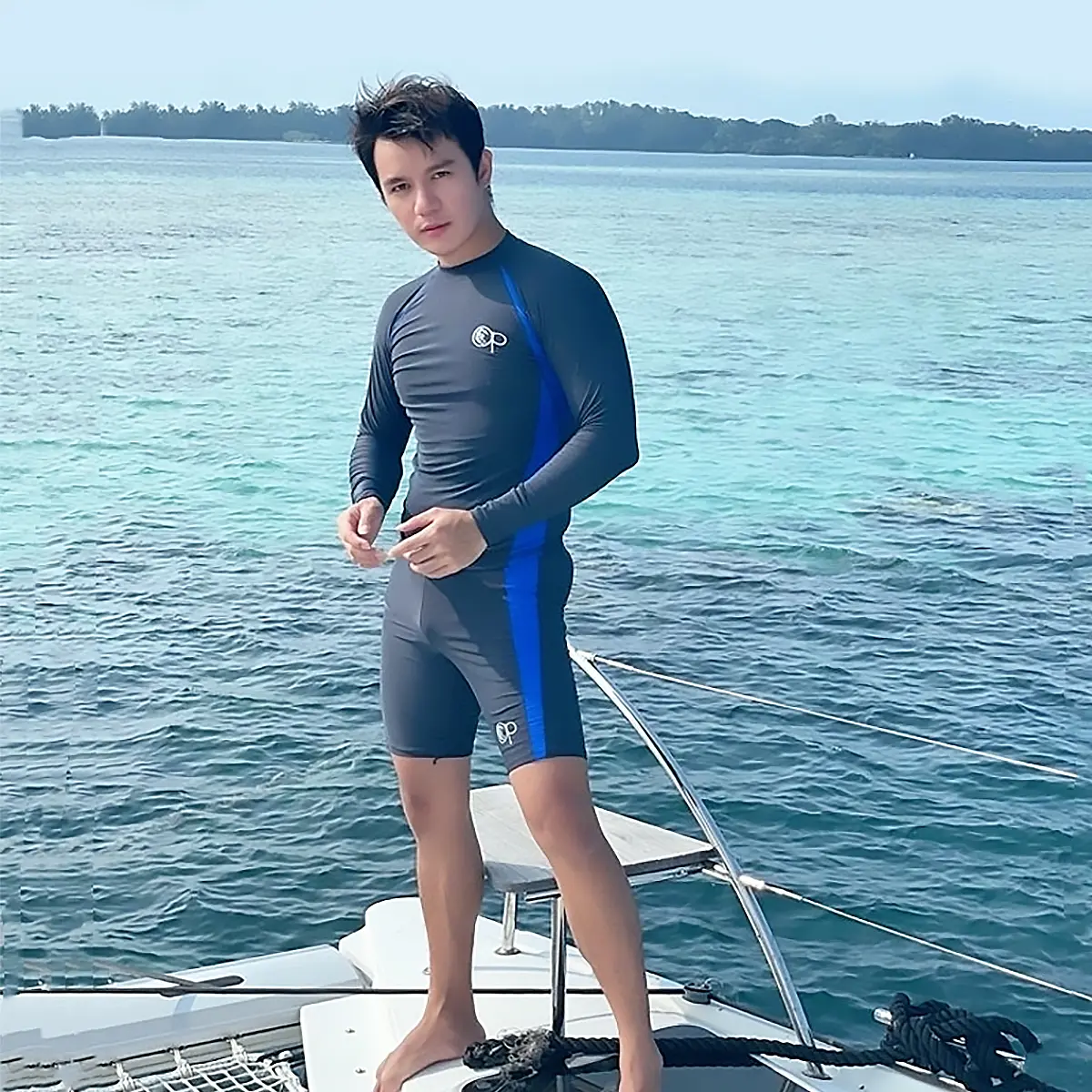 1801 baju renang Cowok/Baju renang dewasa /Baju renang Pria/ baju renang satu set Atasan Celana Pria Outdoor Sport Swimwear