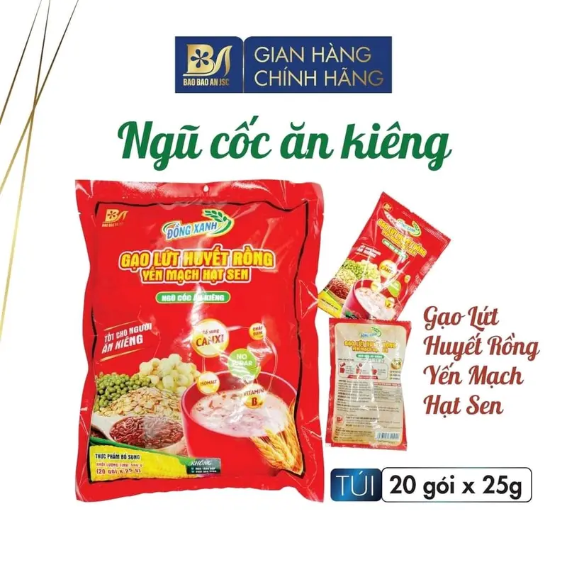 Bột Ngũ Cốc Gạo Lứt Huyết Rồng Yến Mạch Hạt Sen Food 2