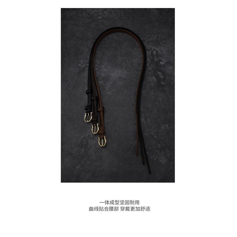Product Introduction of Basic light mature temperament delicate belt French gold buckle leather niche light luxury belt women's trouser belt 6