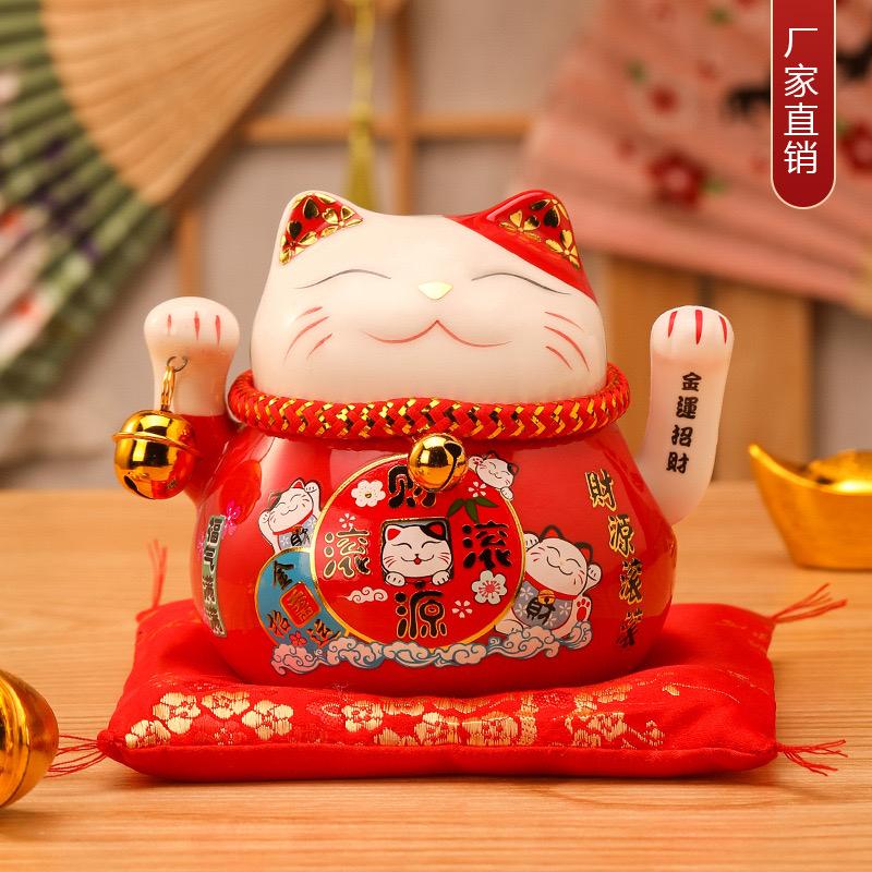 Mèo Vẫy Bằng Pin - Mèo Thần Tài Maneki Neko Kêu Gọi Khách Hũ Tiết Kiệm Trang Trí Nhà Cửa Quà Tặng Khai Trương Decor Decor Phòng 1