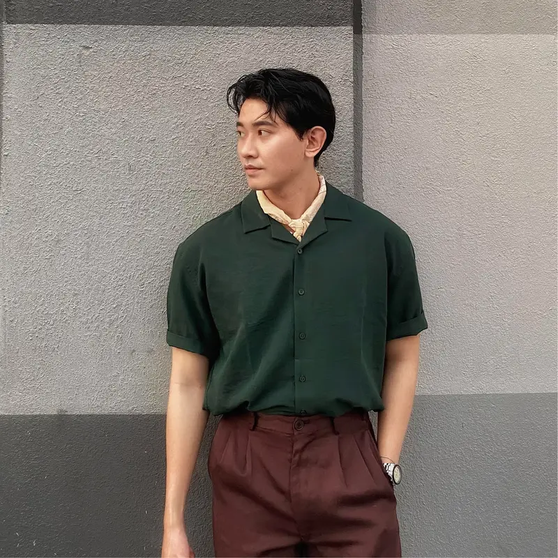Áo Sơ Mi Linen Nam Tay Ngắn Cuban CigarCraft Form Relaxed SMID0194 1