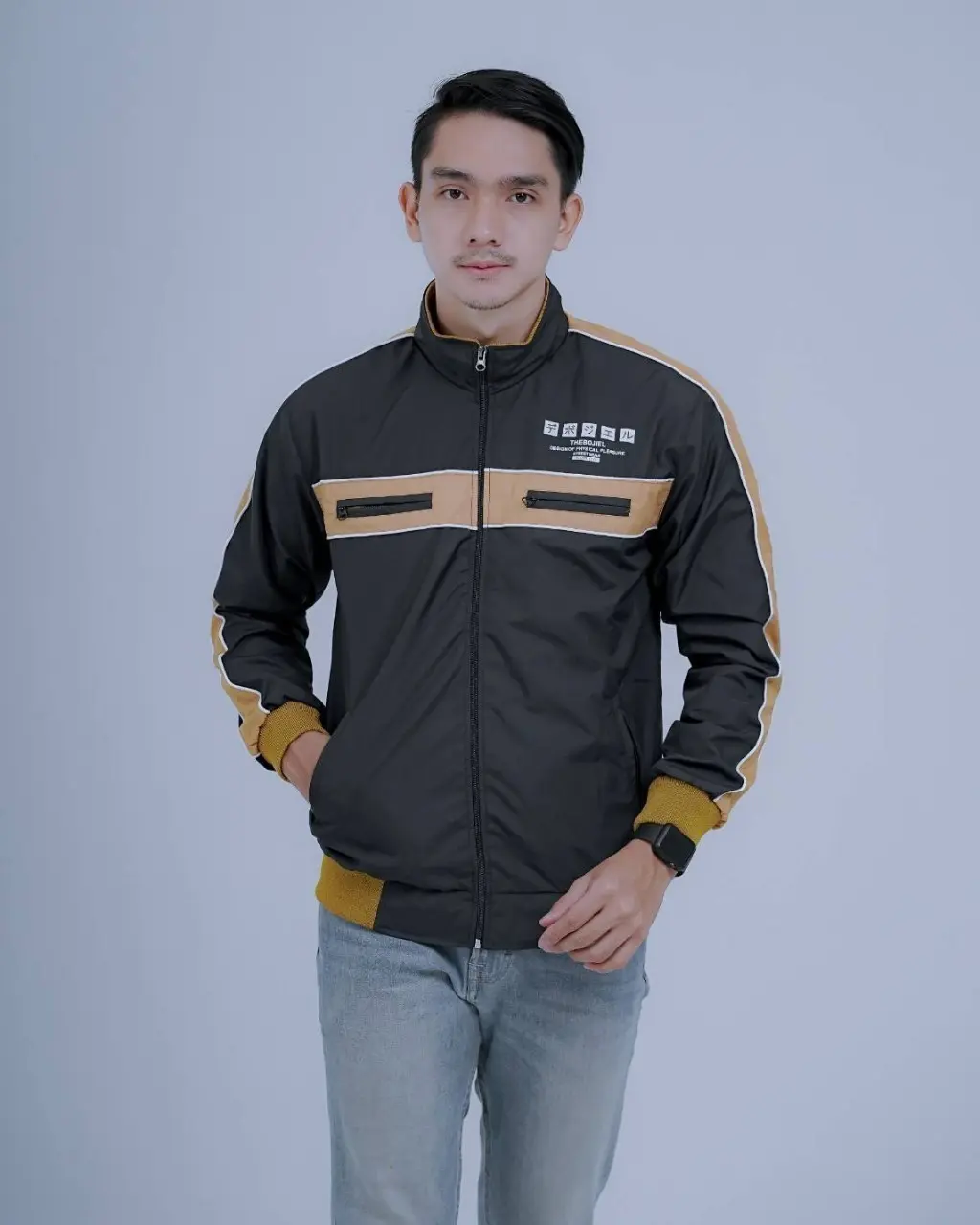 jaket taslan nautic the bojiel  bahan taslan tebal dan trendy / jaket motor