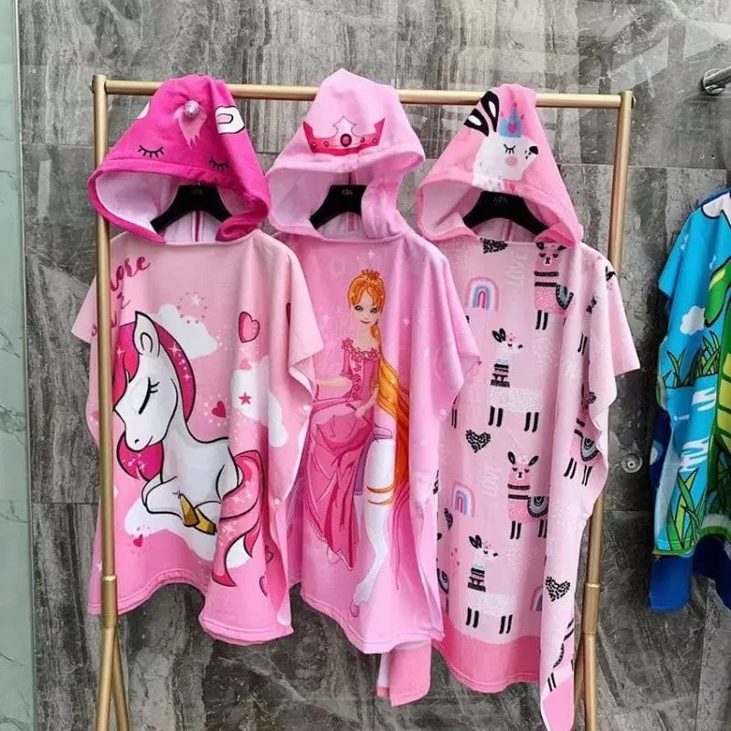 Handuk Renang Anak Jumbo Free Tas Punggung / Handuk Ponco Jumbo size L / Handuk Hoodie Jumbo 1
