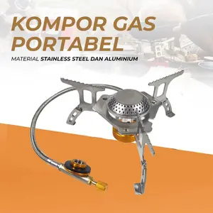 Kompor Gas Portable Lipat Outdoor Ultralight Camping Stove - AT6303