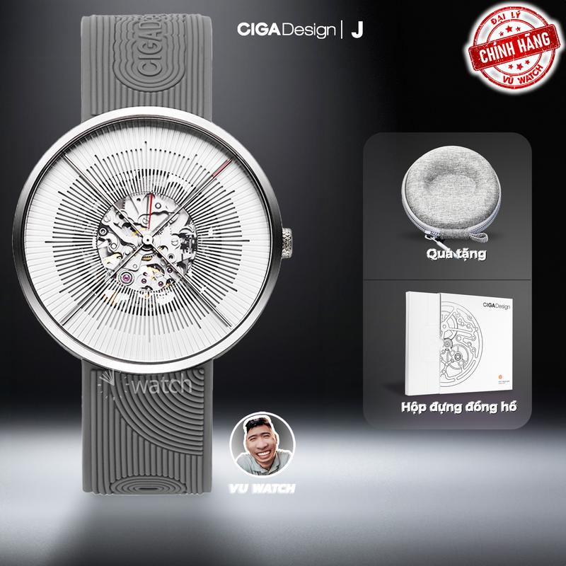 Đồng hồ cơ CIGA Design Series J Màu Đen| [1718] Tặng BOX đồng hồ