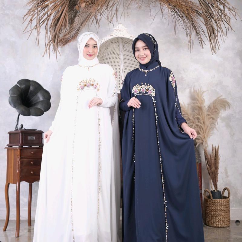 KAFTAN DAHLIA "TANPA DALAMAN" Lebaran Formal Panjang Mewah 1