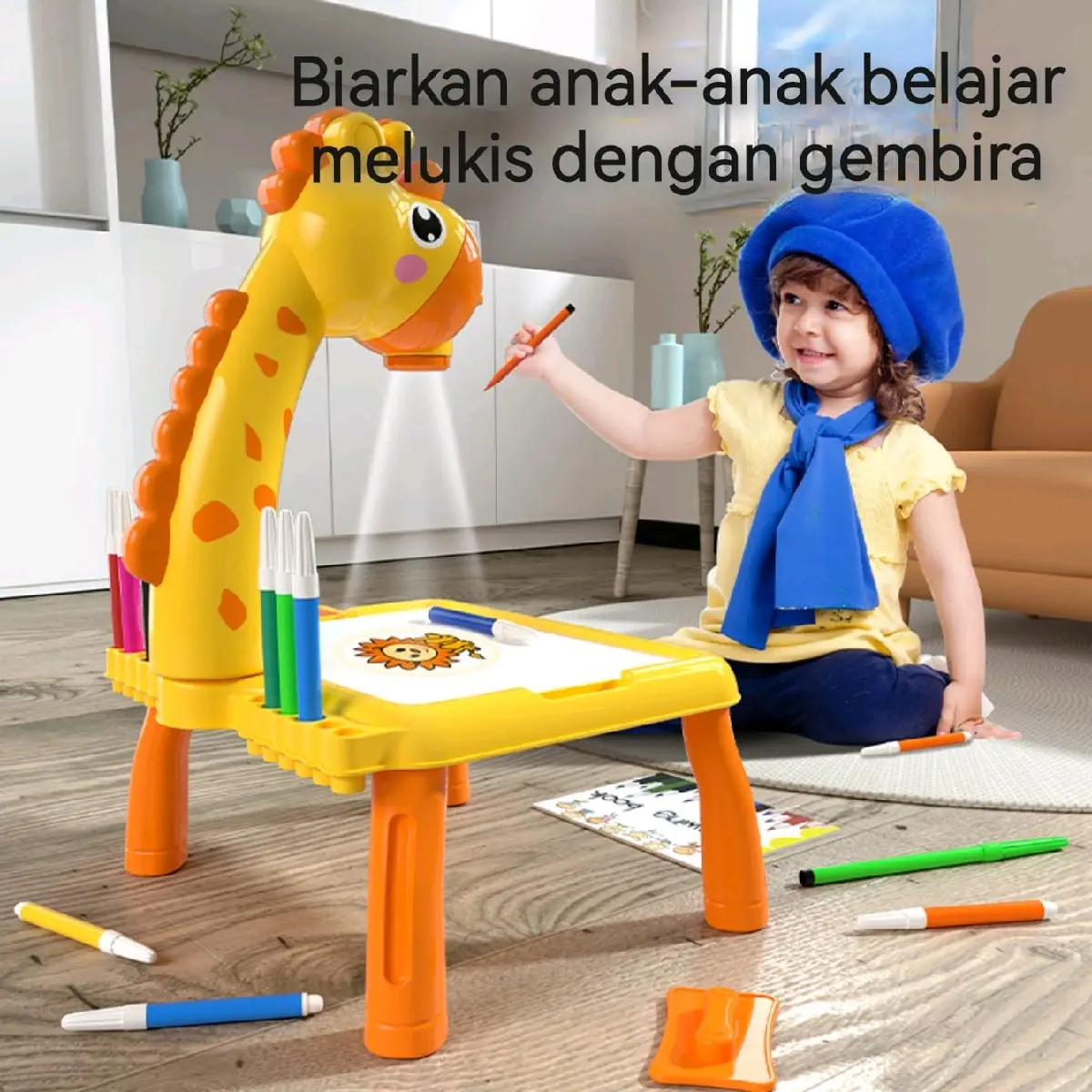 Mainan Edukasi Anak Projector Painting Meja Proyektor Menggambar Lukisan Meja Belajar Gambar Kreatif Anak / Mainan Anak Laki Laki /