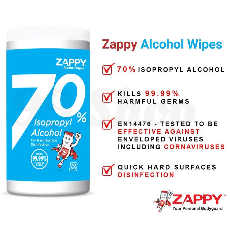 Zappy 70%-Alcohol Disinfectant Wipes 70 Sheets Canister x1 - TikTok ...