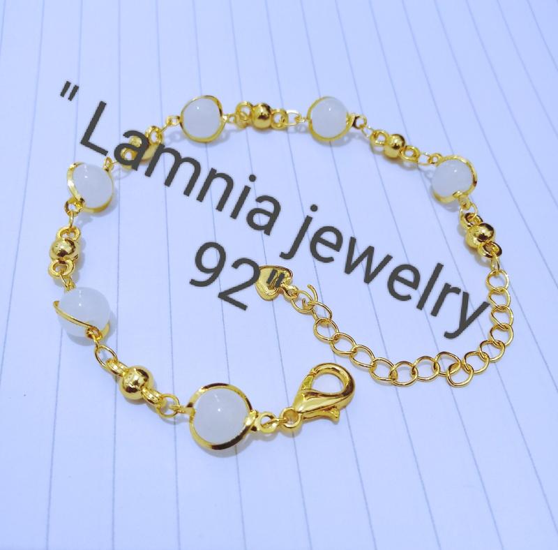 Product Introduction of GELANG TANGAN BOLA BOLA PUTIH PERHIASAN WANITA MURAH POL Titanium 2