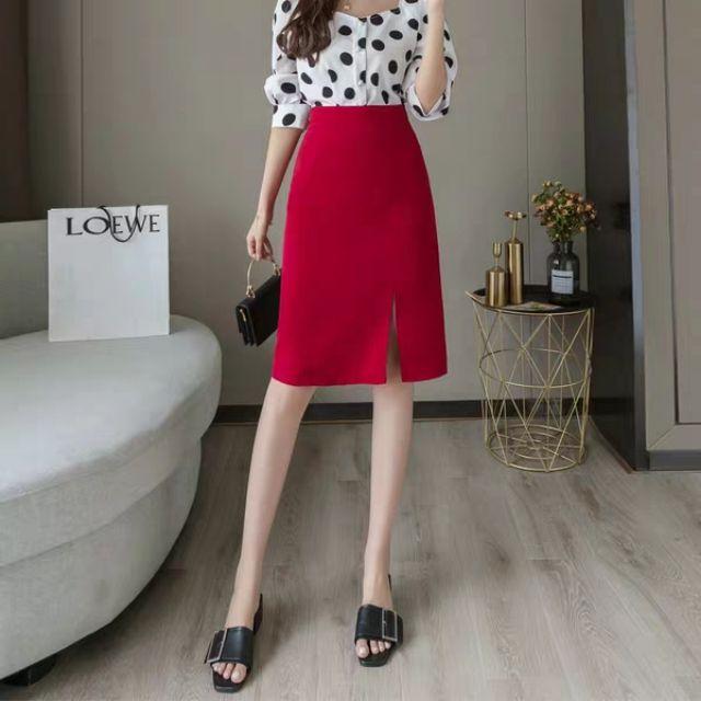 Chân váy a dài xẻ trước BIG SIZE C002
