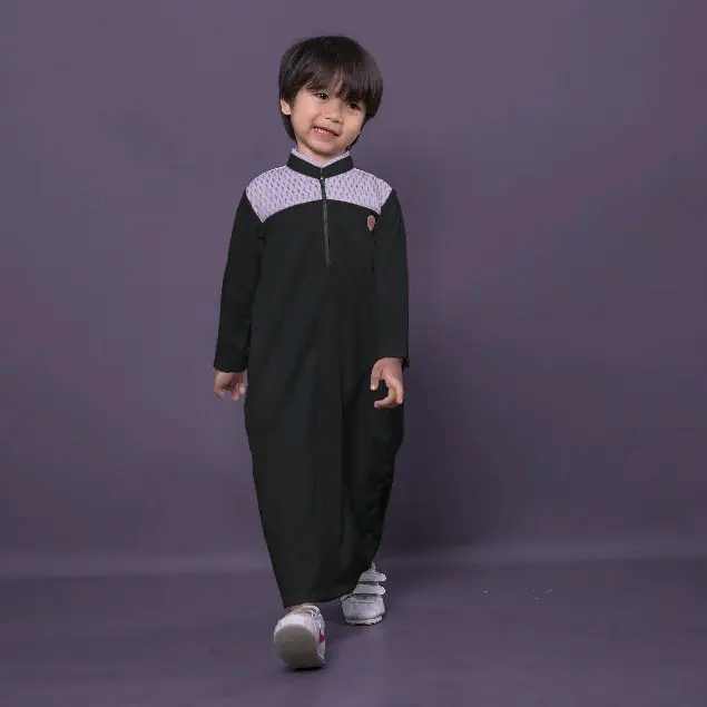 Gamis Jubah Anak Laki-laki Tangan Panjang Katun Nyaman Usia 1-14 Tahun 2