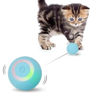 USB Rechargeable Cat Ball Toy with LED Light, 360 Degree Rotatable Bite-resistant Cats Interactive Toys, Pet Supplies for Small Medium Large Cat
