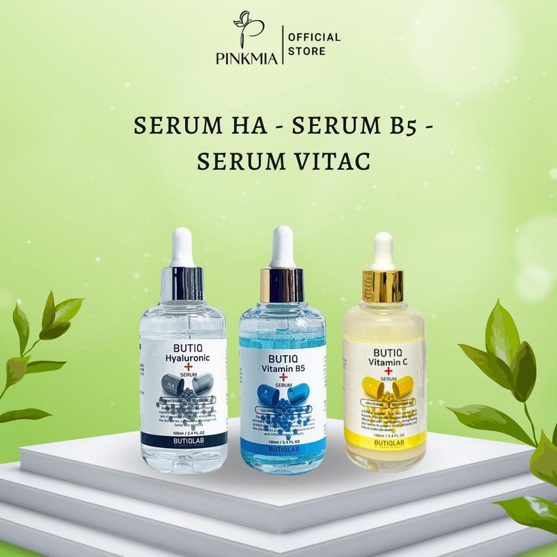 Serum B5 ButiQ Pinkmia, Serum HA ButiQ Pinkmia, Serum Vitmin C Pinkmia lọ 100ml Làm Đẹp Da