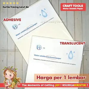 Water Soluble Paper Kertas Larut Dalam Air Transfer Paper Sulam