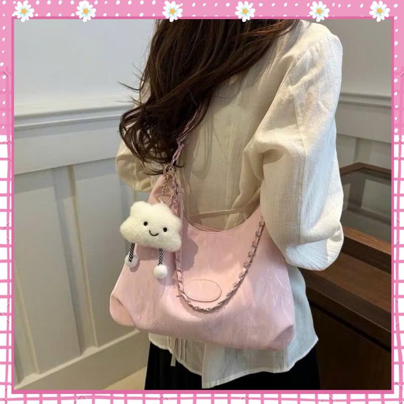 Túi xách nữ đeo chéo túi tote Da phối Nhung kẹp nách đeo vai phong cách Hàn Quốc có kèm charm mây Bachhoaonline68 935