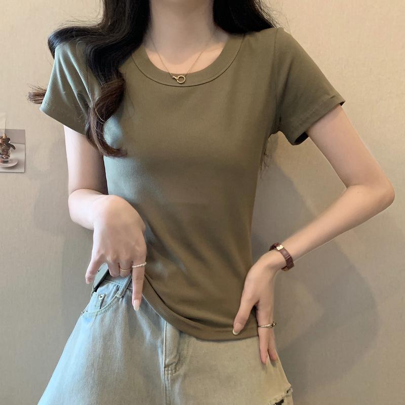 Summer solid color stitching cutout slim sling top Summer solid color stitching cutout slim sling top